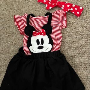 Disney Red and Black Minnie Mouse Dress